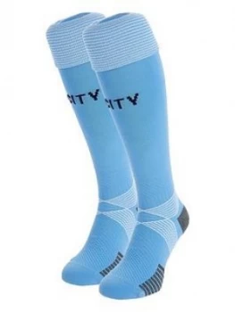 Image of Puma Youth Manchester City Home Sock, White, Size 12-2
