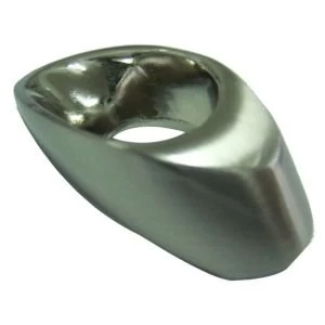 Image of BQ Satin Nickel Effect Oval Furniture Knob Pack of 1