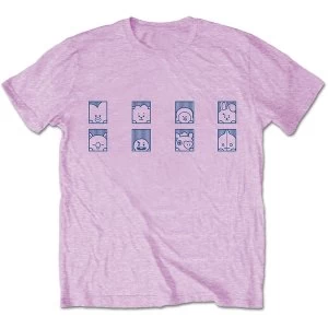 Image of BT21 - Group Squares Unisex Medium T-Shirt - Pink