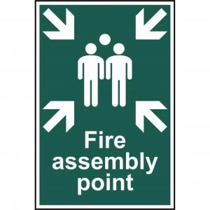 Image of Scan Fire Assembly Point Sign 200mm 300mm Standard