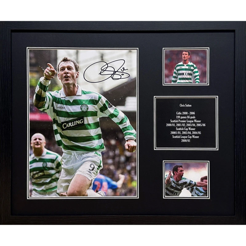 Image of AllStarSignings Ltd Chris Sutton signed Celtic photo Green unisex One Size