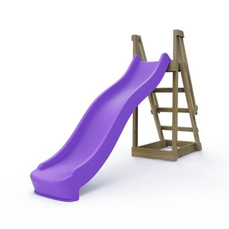 Image of Rebo Wooden 8ft Freestanding Garden Slide - Purple Purple