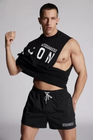 Image of DSQUARED2 Men Swimming trunk Black Size 30 92% Polyamide 8% Elastane