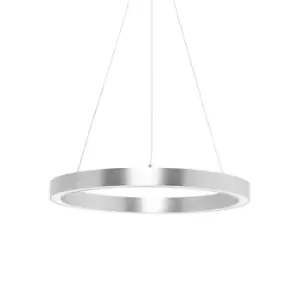 Image of Carlo Integrated LED Pendant Ceiling Light, Silver, 4000K, 2500lm