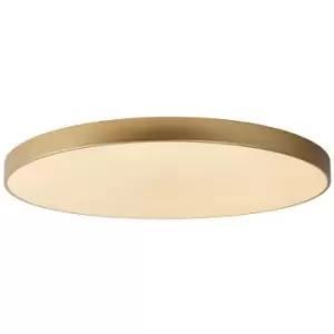Image of Lucide UNAR - Flush Ceiling Light - Ø80cm - LED Dim. - 1x80W 2700K - 3 StepDim - Matt Gold, Brass