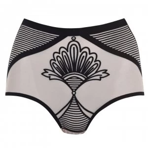 Image of Nancy Ganz Enchante Waisted Brief - Nude/Black