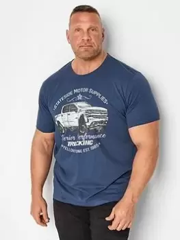 Image of BadRhino Stateside Motor Supplies T-Shirt, Grey, Size 7-8Xl, Men