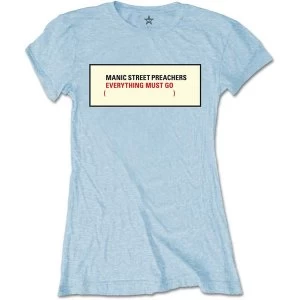 Image of Manic Street Preachers - Everything Must Go Womens Medium T-Shirt - Blue