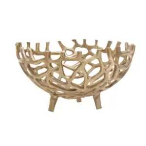 Image of Olivia's Pramoda Small Coral Effect Bowl in Gold