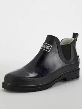 Image of Regatta Lady Harper Ankle Wellington Boot - Black Navy, Black/Navy, Size 4, Women