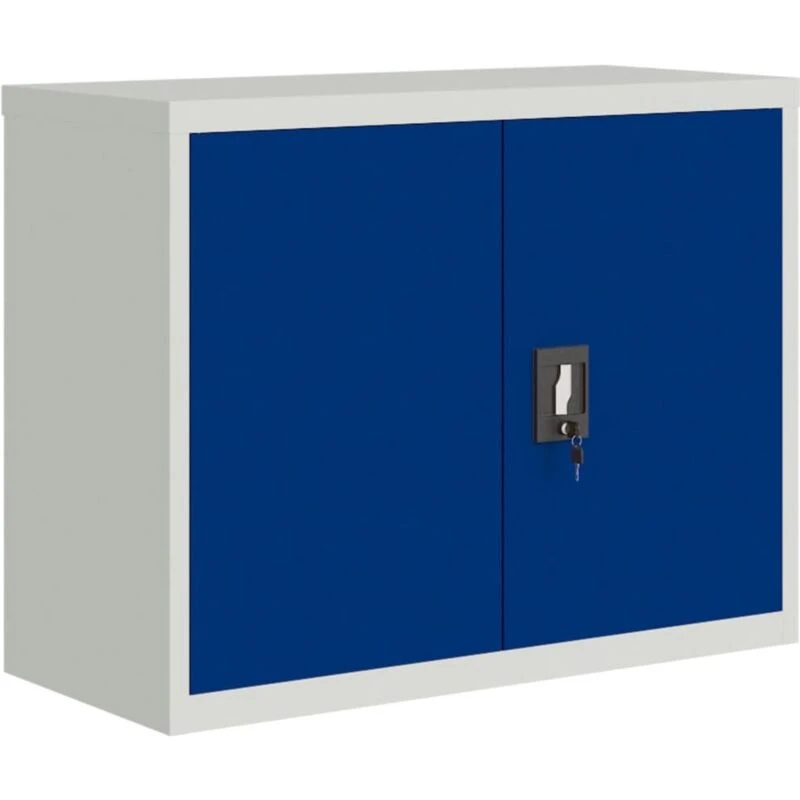 Image of VIDAXL File Cabinet Light Grey and Blue 90x40x70cm Steel Vidaxl 8720845889487