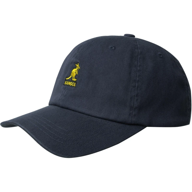Image of Kangol Adults Washed Baseball Cap Navy unisex One Size
