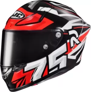 Image of HJC RPHA 1 Arenas Replica Helmet, black-white-red, Size S, black-white-red, Size S