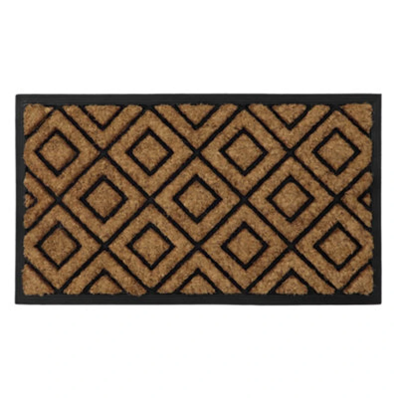 Image of JVL Comfort Tuffscrape Door Mat, 40x70cm, Diamond Brown