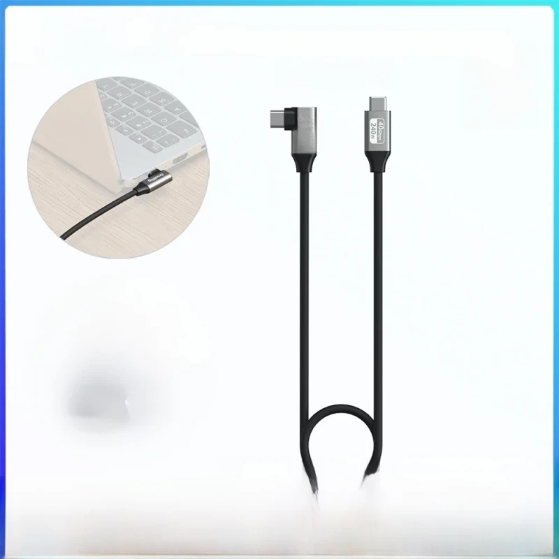 Image of SmallRig USB4 40Gbps USB-C Cable Straight to Angled 240W Fast Charging & 40Gbps Data Transfer for iPhone Laptops Cameras 60/35cm