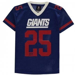Image of NFL Mesh Jersey T Shirt Juniors - NY Giants
