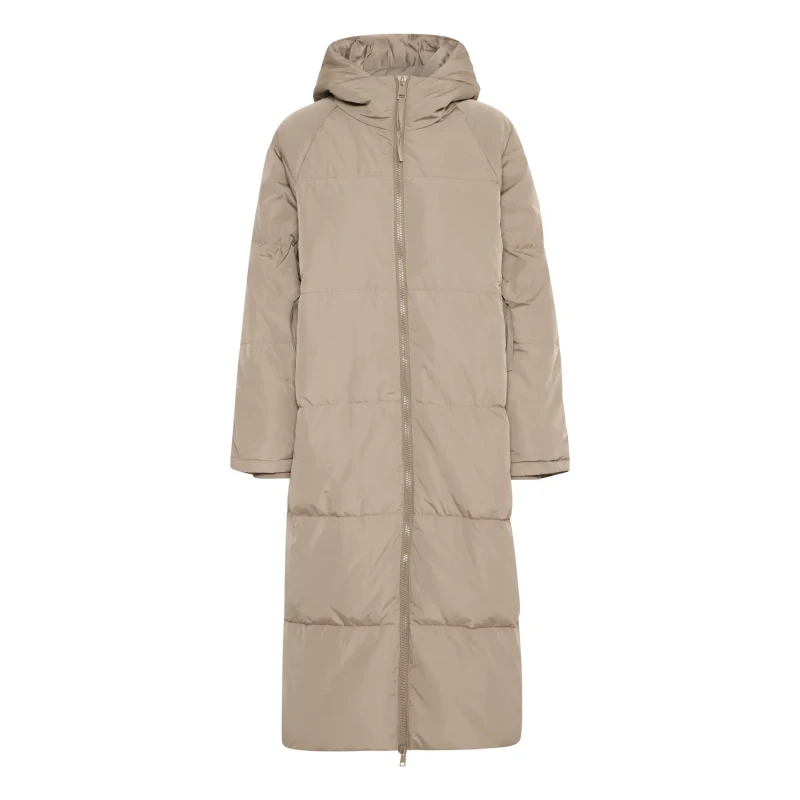 Image of Ichi Long jacket woman Ichi Bunala Down JA4 Beige Female S