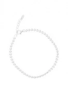 Image of Simply Silver Sterling Silver Polished Flat Bead Bracelet