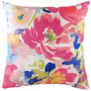 Image of Aquarelle Abstract Cushion Multicolour