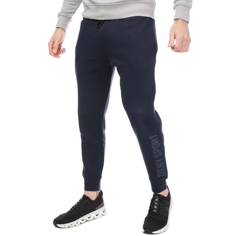 Image of DKNY Tonal Logo Fleece Joggers - Blue Blue S