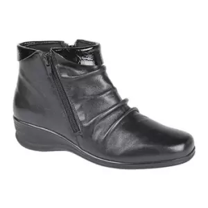 Image of Mod Comfys Womens/Ladies Softie Leather Flexible Ankle Boots (3 UK) (Black)