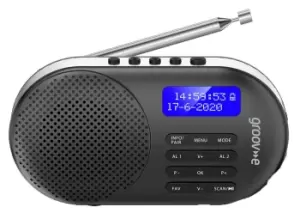 Image of Groov-e Milan Rechargeable DAB/FM Radio with BT - Black