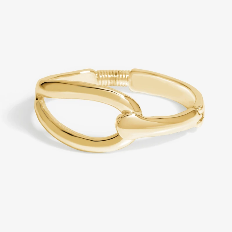 Image of Jon Richard Gold Plated Open Link Cuff Bangle Jewellery Sets One Size Gold 72271810000