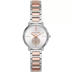 Image of Michael Kors Petite Portia Ladies Two Tone Bracelet Watch