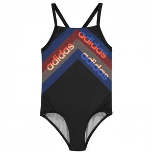 Image of adidas Fit One Piece Swimsuit Junior Girls - legend Ink