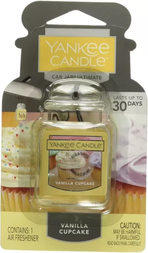 Image of Vanilla Cupcake (Pack Of 6) Yankee Candle Ultimate Car Jar Air Freshener