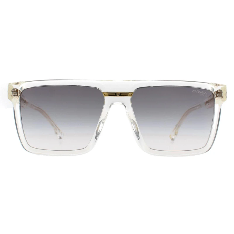 Image of Carrera Carrera Men Rectangle Crystal Gold Grey Shaded Mirror Victory C 03/S in Clear Clear One Size Male 716736983882