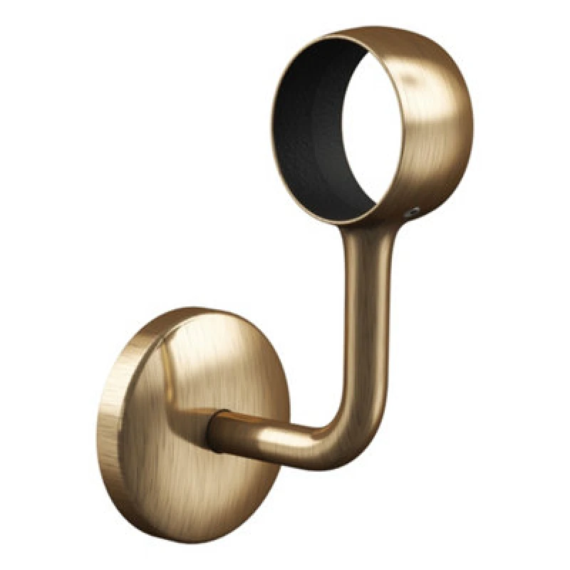 Image of Rothley Antique Brass Bannister Staircase Handrail Wall Bracket (Diam) 40mm