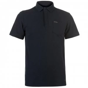 Image of Firetrap Blackseal Textured Collar Polo Shirt - Navy