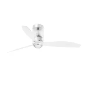 Image of Mini-Tube LED Transparent Ceiling Fan with DC Motor Smart - Remote Included, 3000K