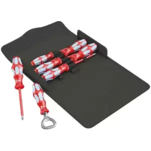 Image of Kraftform vde 7 Piece Stainless Steel Screwdriver Set - n/a - Wera