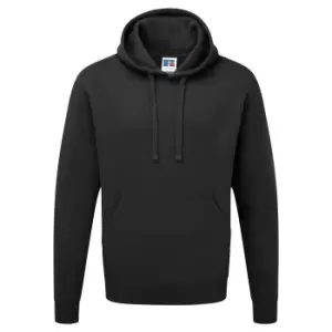 Image of Russell Mens Authentic Hooded Sweatshirt / Hoodie (XL) (Black)