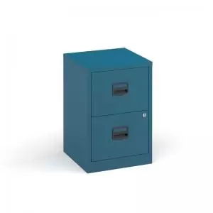 Image of Bisley A4 home filer with 2 drawers - blue