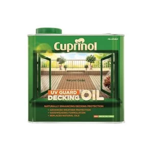 Image of Cuprinol UV Guard Decking Oil Teak 2.5 litre
