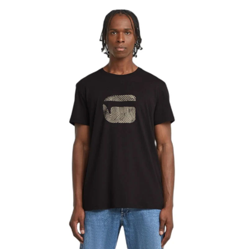 Image of G-Star T-Shirt G-Star Finger Print Burger Noir Unisex M