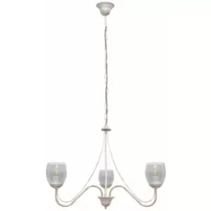 Image of Helam Lighting - Helam Allena Multi Arm Pendant Ceiling Light White, Gold, Smokey 50cm