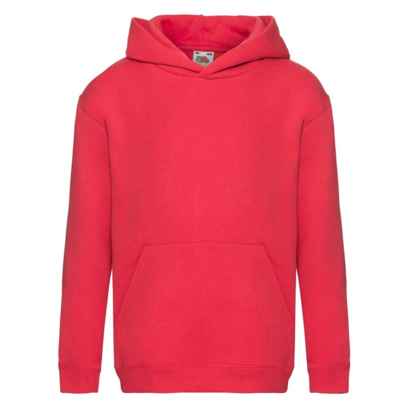 Image of Fruit Of The Loom Premium girls's Children's Sweatshirt in Red