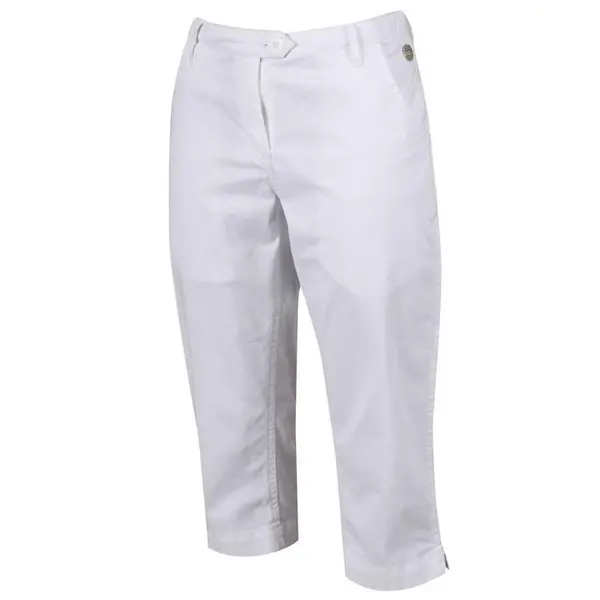 Image of Regatta MALEENA II Cotton Capris womens in White. Sizes available:UK 10,UK 14,UK 16,UK 18,UK 8,UK 20