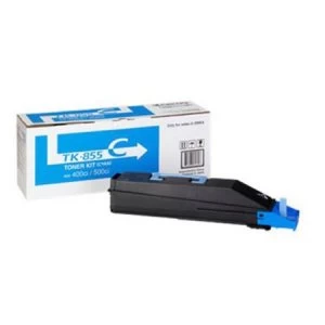 Image of Kyocera TK855C Cyan Laser Toner Ink Cartridge
