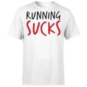 Image of Running Sucks T-Shirt - White - 5XL