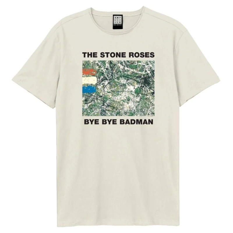 Image of Amplified Mens Bye Bye Badman The Stone Roses T-Shirt in Off-White Size: XS Off-White Male XS