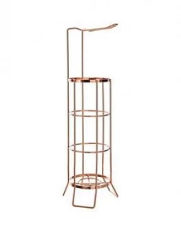 Image of Premier Housewares Rose Gold Toilet Roll Holder
