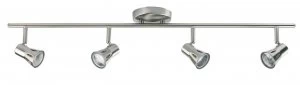 Image of Adjustable 4 Light Spotlight Satin Chrome, GU10