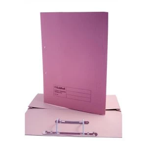 Image of Guildhall Foolscap 315gm2 Manilla Pocket Spiral File Folder Pink Pack of 25