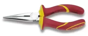 Image of Beta Tools 1166MQ VDE 1000V Insulated Long Needle Nose Pliers 200mm 011660100