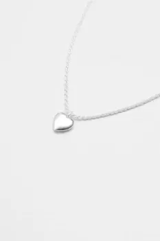 Image of Sterling Silver 925 Polished Heart Necklace